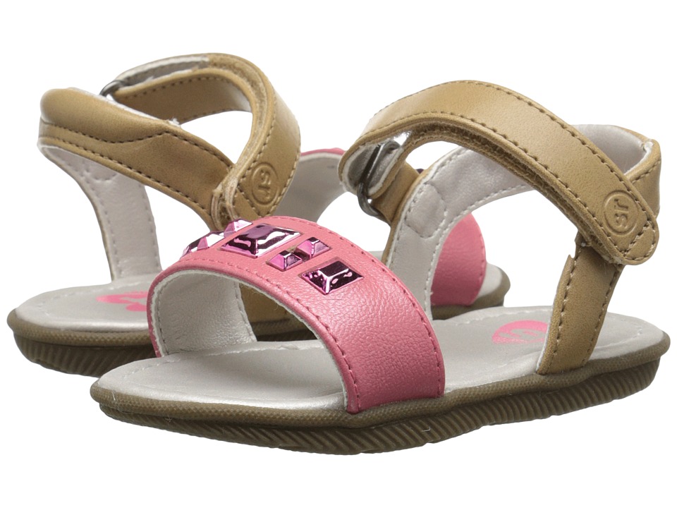 Stride Rite Lil Linnea (Infant/Toddler) (Tan/Pink) Girls Shoes