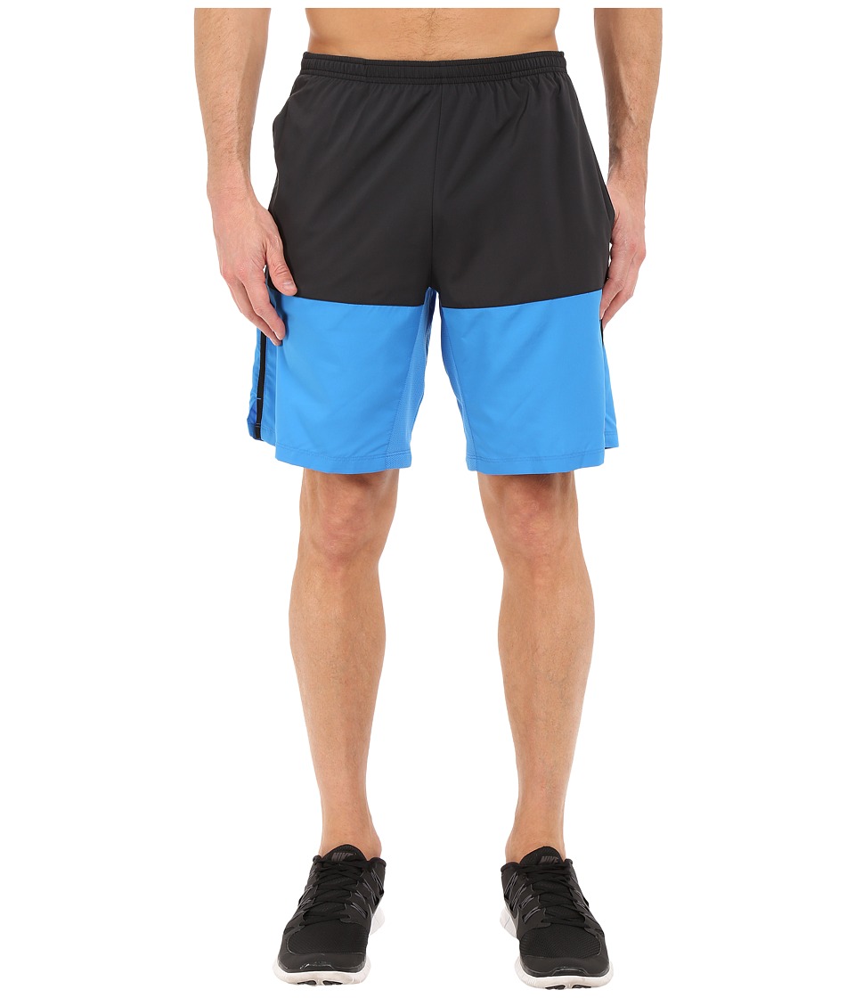 Nike 9 Distance Running Short (Black/Light Photo Blue/Reflective Silver) Men
