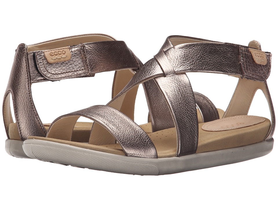 ECCO Damara Strap Sandal (Warm Grey Metallic) Women