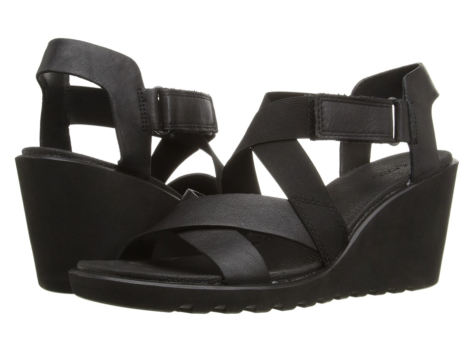 UPC 809702056274 product image for ECCO - Freja Wedge Sandal Strap (Black) Women's Wedge Shoes | upcitemdb.com