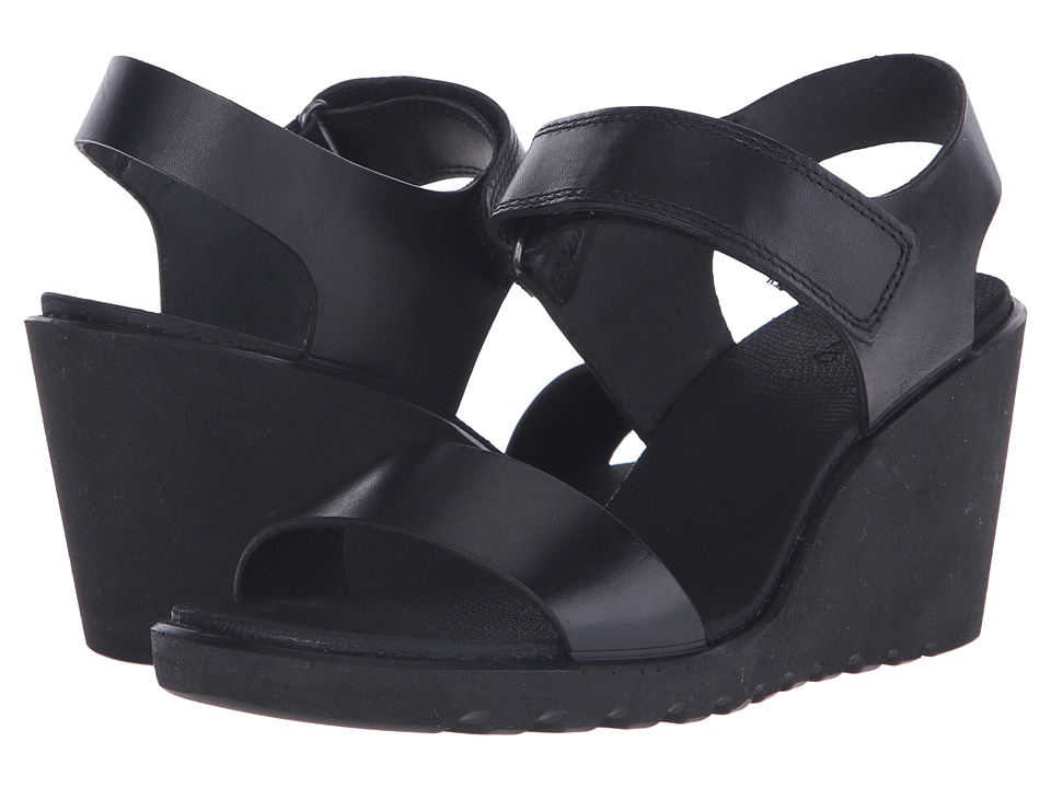 UPC 809702056038 product image for ECCO - Freja Wedge Sandal (Black) Women's Wedge Shoes | upcitemdb.com