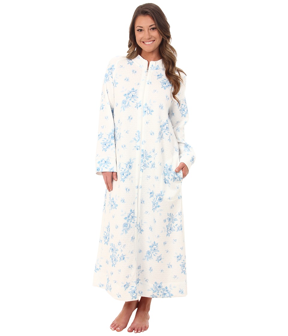 UPC 716274770203 product image for Carole Hochman - Zip Robe (Cascading Floral/Ivory Blue) Women's Robe | upcitemdb.com
