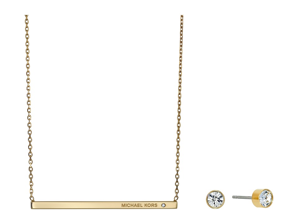 michael kors gold bar necklace