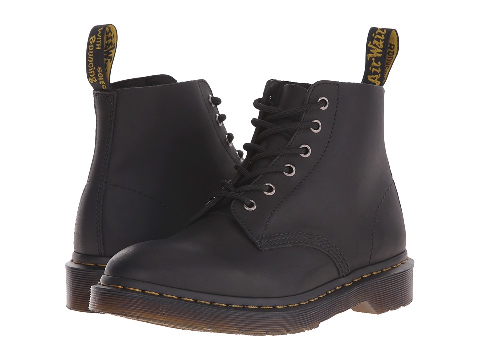 Dr. Martens Ali 6-Eye Boot (Black Greasy) Lace-up Boots