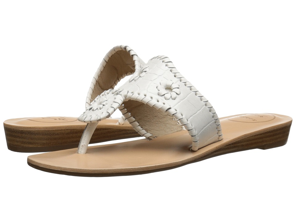 Jack Rogers Cara Croco (White) Women