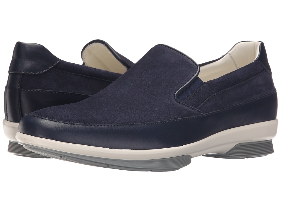 Aquatalia Wilson (Navy Suede/Contrast Bottom) Men