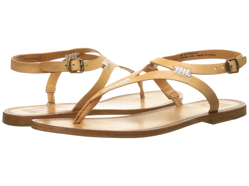 Frye Ruth Whipstitch Sandal (Natural Smooth Full Grain) Women