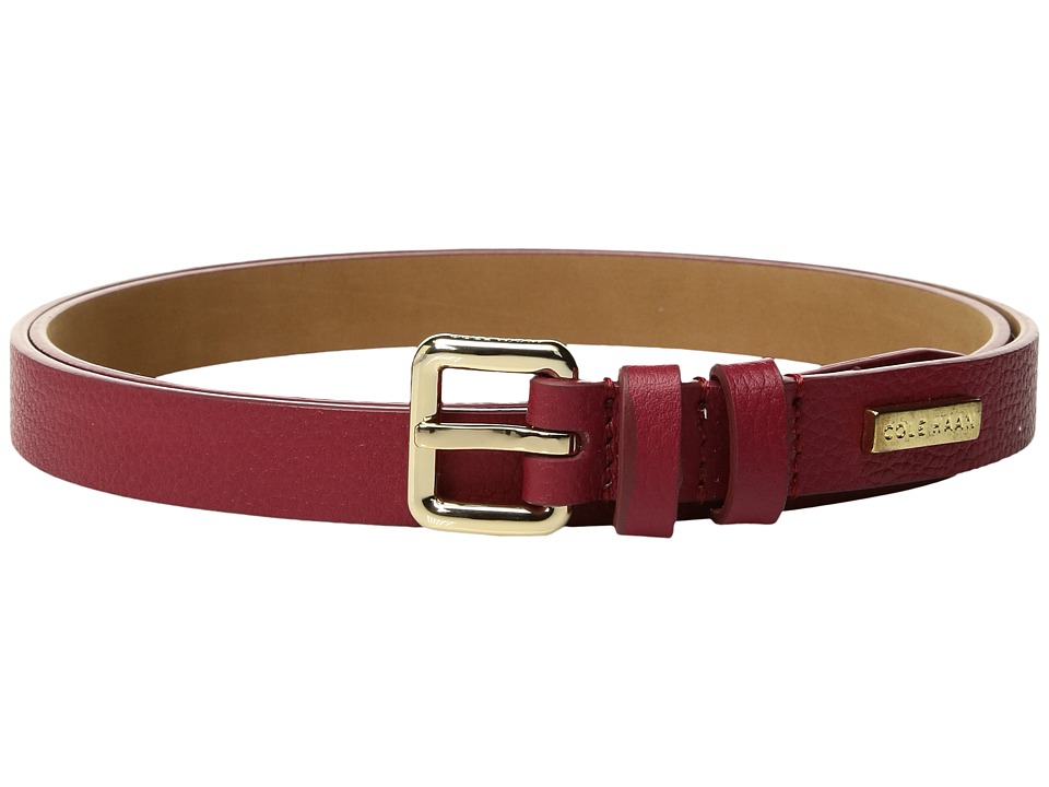 Cole Haan 20mm Pebble Leather Belt (Red) Men