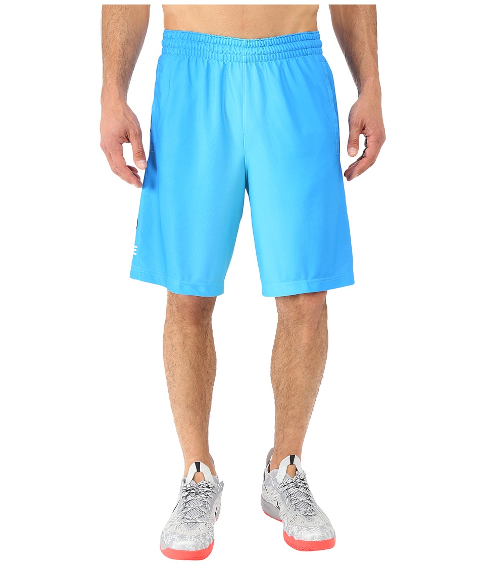 Nike Elite Stripe Plus Basketball Short (Omega Blue/Black/Photo Blue/Metallic Silver) Men