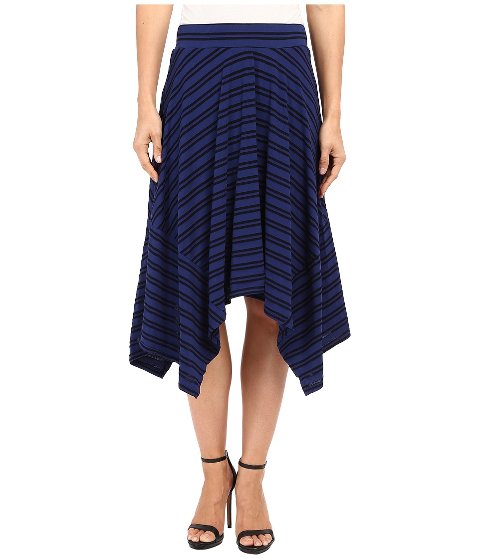 Mod-o-doc Tonal Tencel Stripe Handkerchief Stripe Skirt (Inkwell) Women