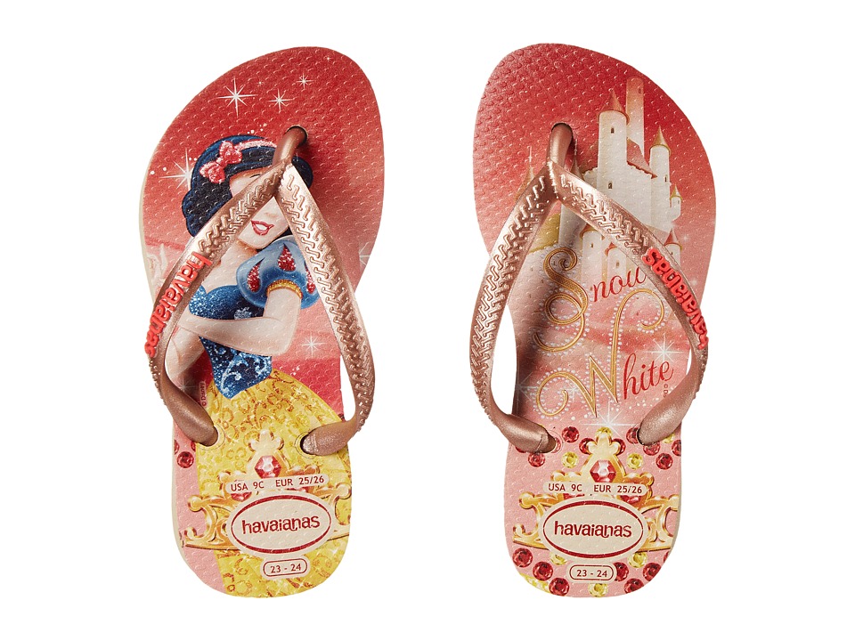 Havaianas Kids Slim Princess Disney Flip Flops (Toddler/Little Kid/Big Kid) (Sand Grey) Girl