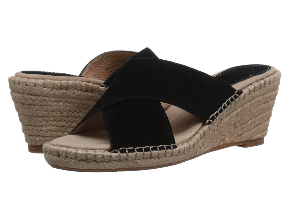 Johnston & Murphy Arlene Cross Band (Black Suede) Women