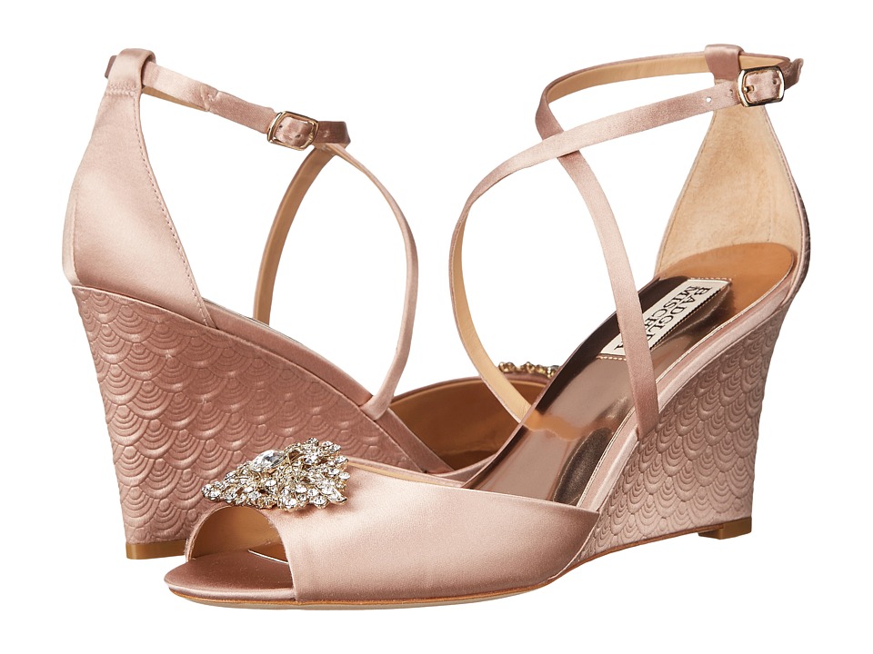 Badgley Mischka Abigail (Blush Satin) Women