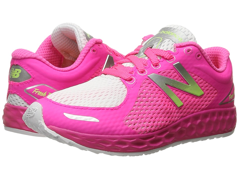 New Balance Kids Fresh Foam Zante v2 Breathe (Little Kid/Big Kid) (White/Amp) Girls Shoes