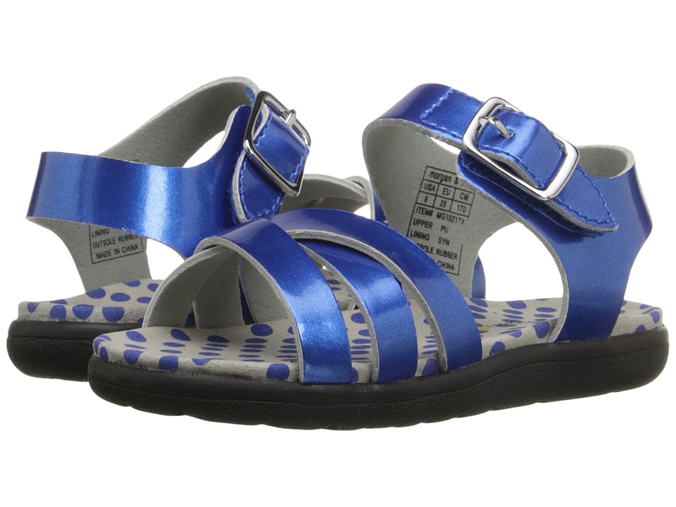 Morgan&Milo Kids Mina Sandal (Toddler/Little Kid) (Blue) Girls Shoes