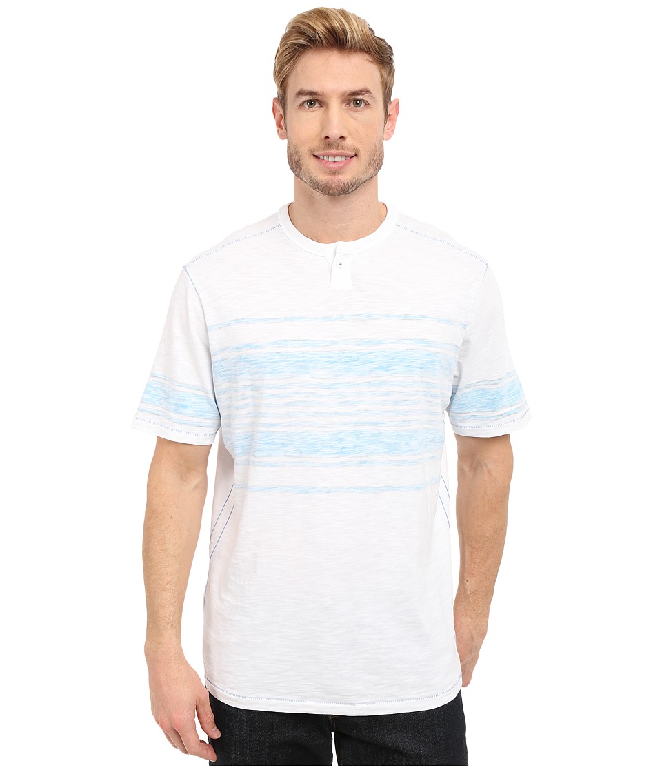 Tommy Bahama Waterway Stripe Henley (Como Blue) Men