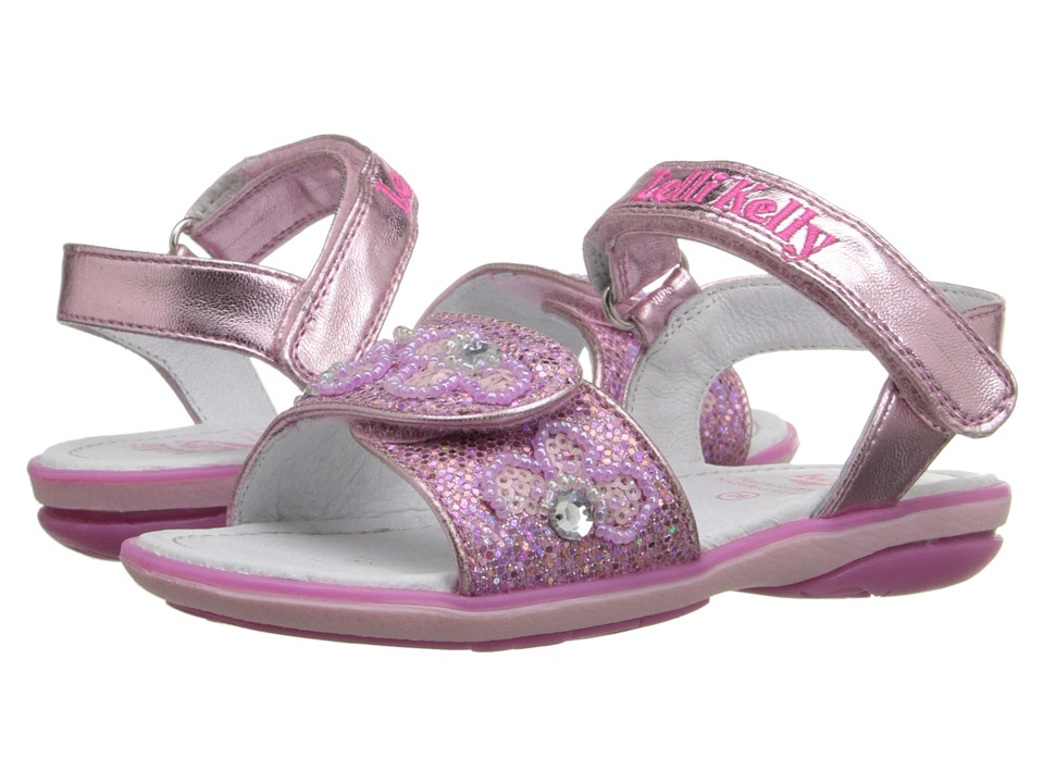 Lelli Kelly Kids Fiore Sandal (Toddler/Little Kid) (Pink Glitter) Girls Shoes