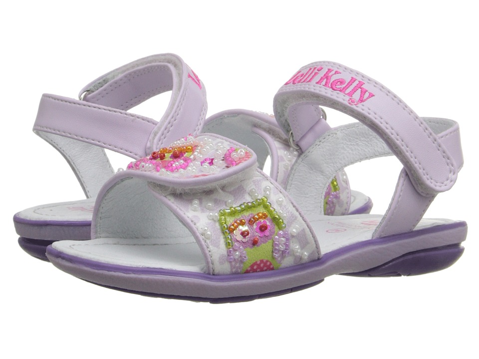 Lelli Kelly Kids Owls Sandal (Toddler/Little Kid) (Lilac Fantasy) Girls Shoes