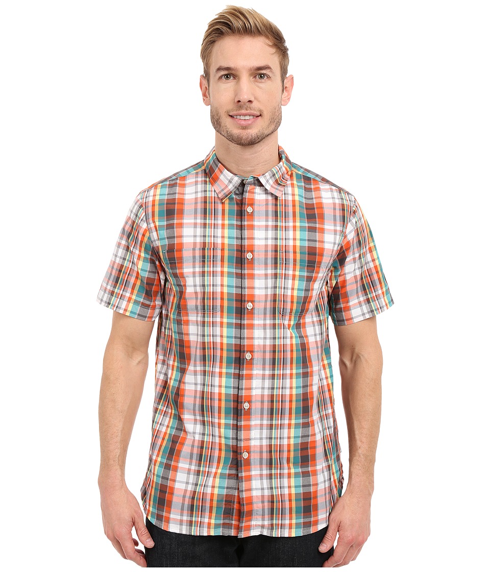 The North Face Short Sleeve Solar Plaid Shirt (Mid Grey/Asphalt Grey Plaid (Prior Season)) Men