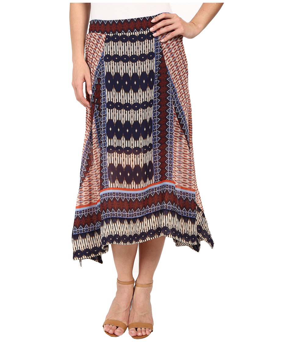 Dylan by True Grit Malta Boho Skirt (Multi Natural/Denim) Women