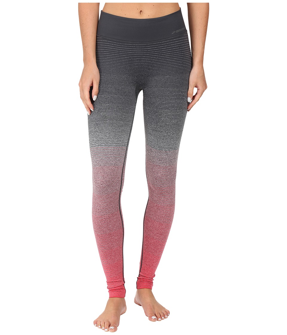 Brooks Streaker Tights (Poppy/Asphalt) Women