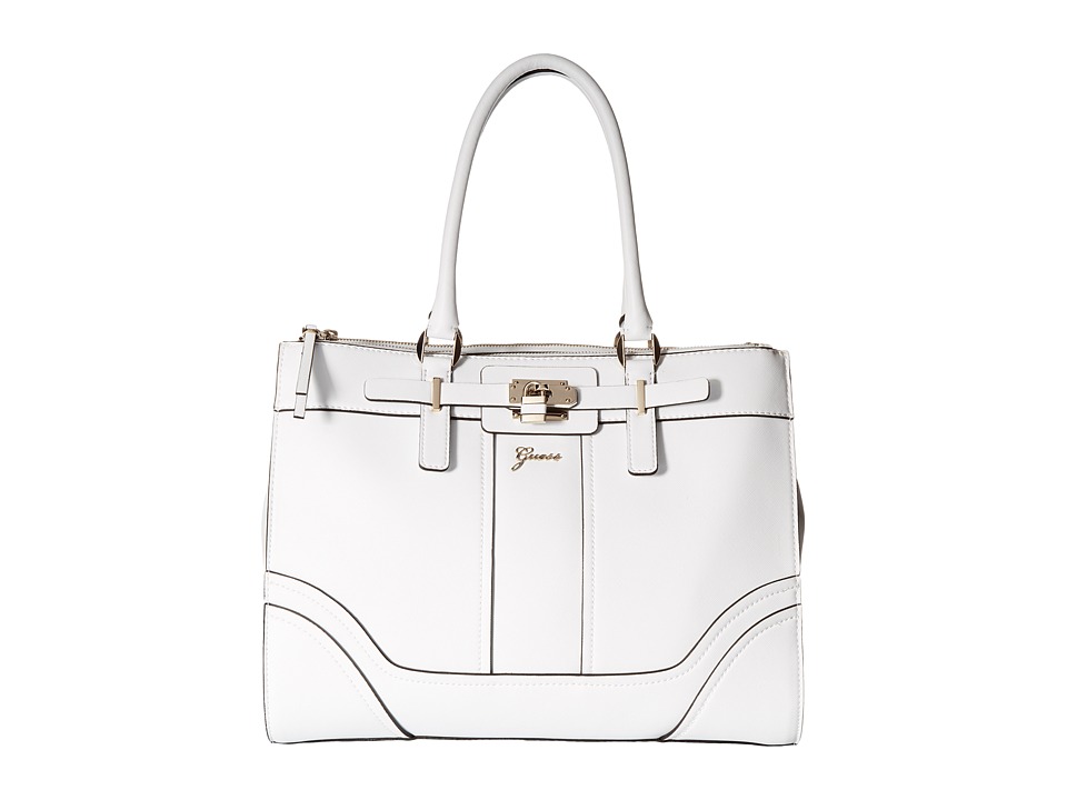 Upc 885935716918 Guess Women S Greyson White Tote Handbag Upc 885935716918 Product Image For Guess Greyson Status Carryall White Satchel Handbags