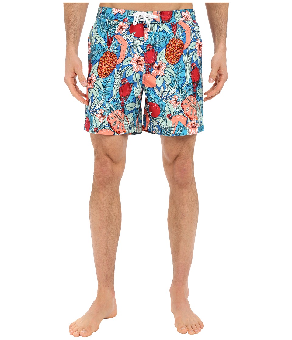 Original Penguin Jungle Print Volley Swim Shorts (Daphne) Men