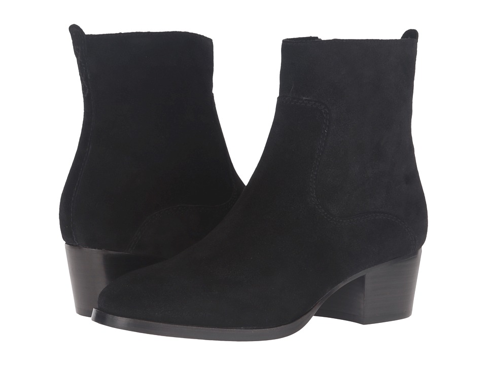 Frye Clara Zip Short (Black Oiled Suede) Women