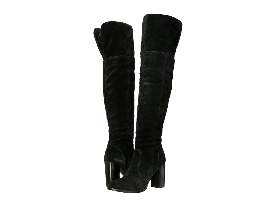 Frye Claude Over-The-Knee (Black Oiled Suede) Women