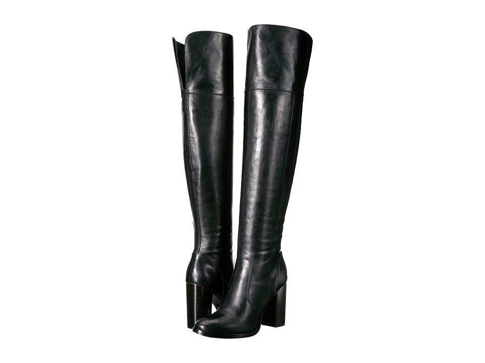 Frye Claude Over-The-Knee (Black Smooth Vintage Leather) Women
