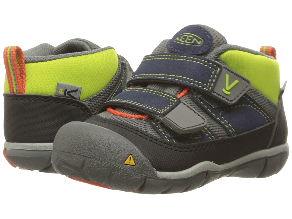 Keen Kids Peek-A-Shoe (Toddler) (Dress Blues/Macaw) Boys Shoes