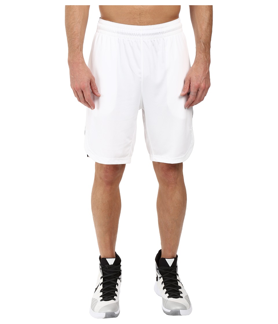 Nike Elite Basketball Short (White/Black/Wolf Grey/Matte Silver) Men