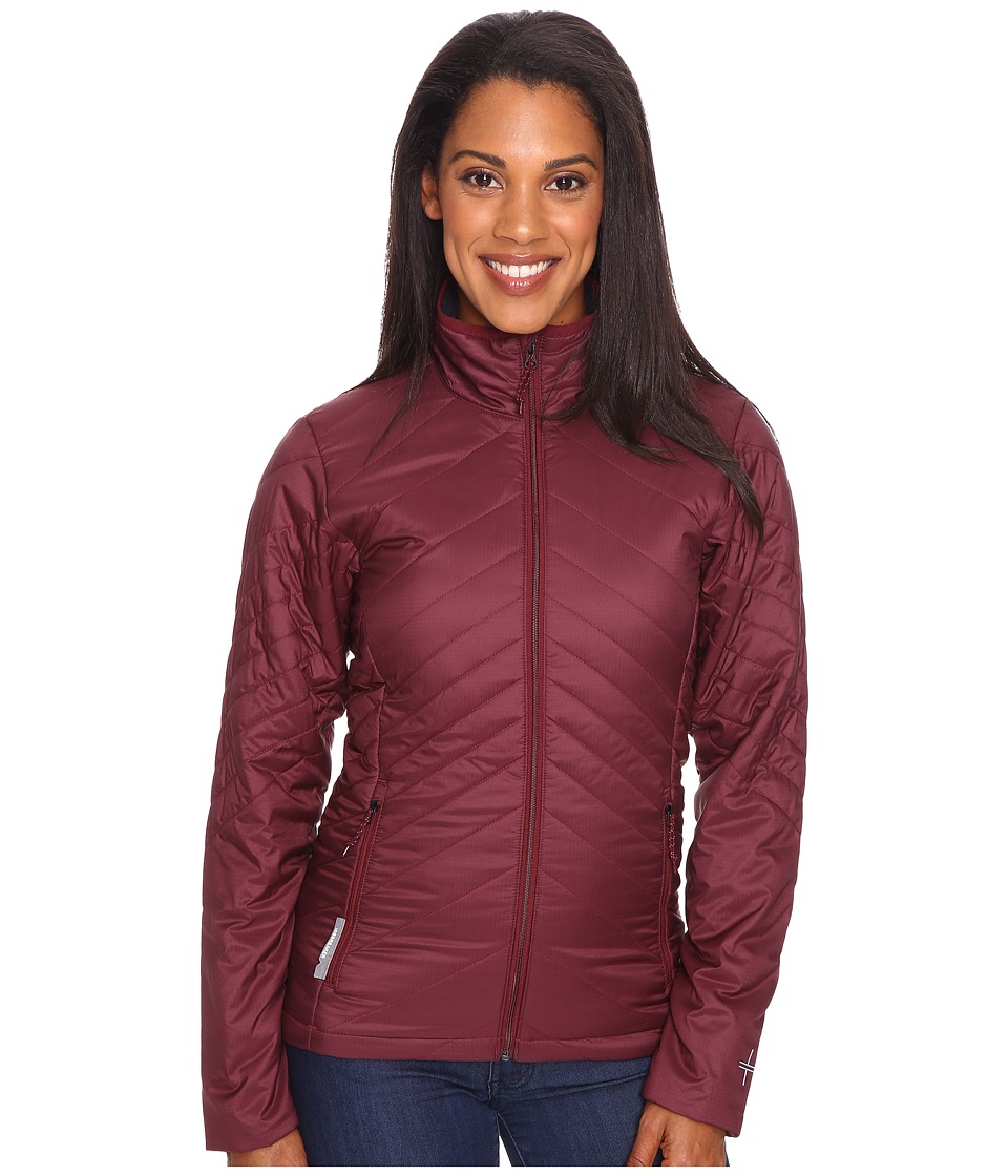 Icebreaker Stratus Merino Long Sleeve Zip (Redwood/Stealth/Redwood) Women