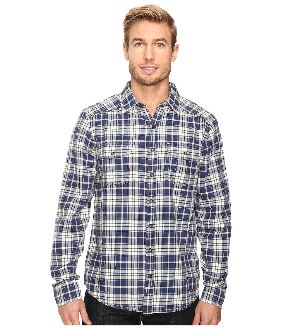Ecoths Preston Long Sleeve Shirt (Indigo Blue) Men