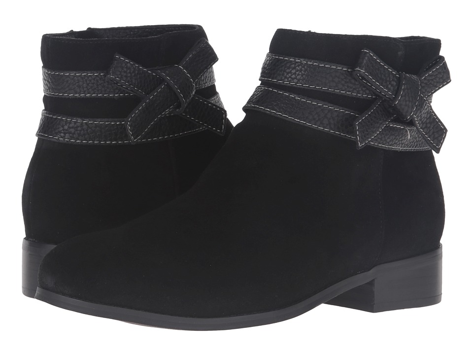 Trotters Luxury (Black Cow Suede/Tumbled) Women