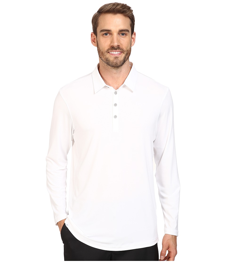 adidas Golf CLIMACOOL(r) UPF Long Sleeve Polo (White) Men