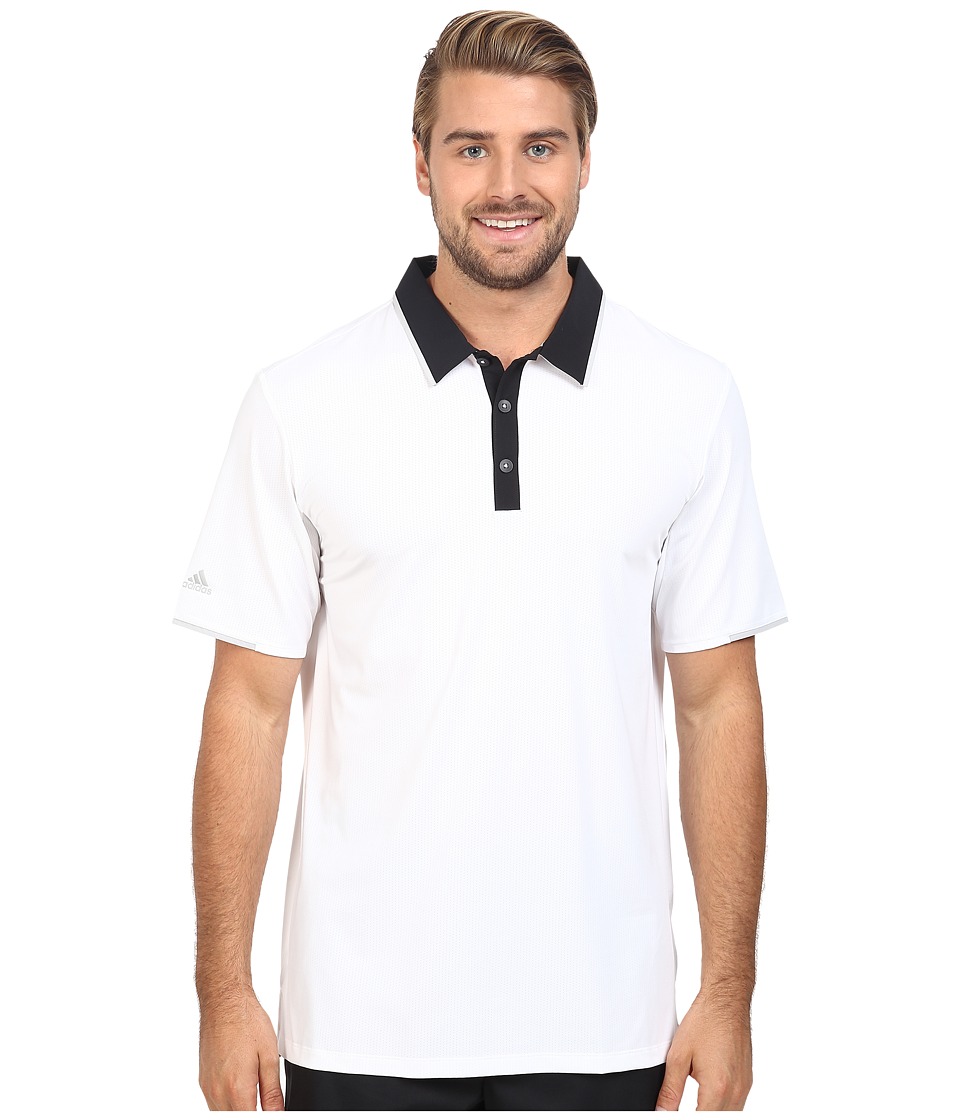 adidas Golf CLIMACOOL(r) Performance Polo (White/Black) Men