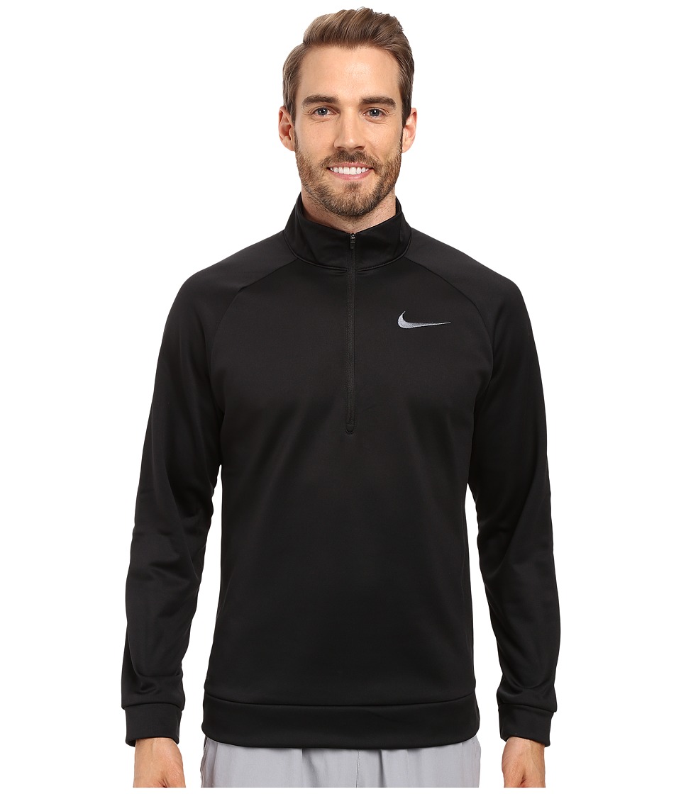 Nike Therma 1/4 Zip Pullover (Black/Dark Grey) Men