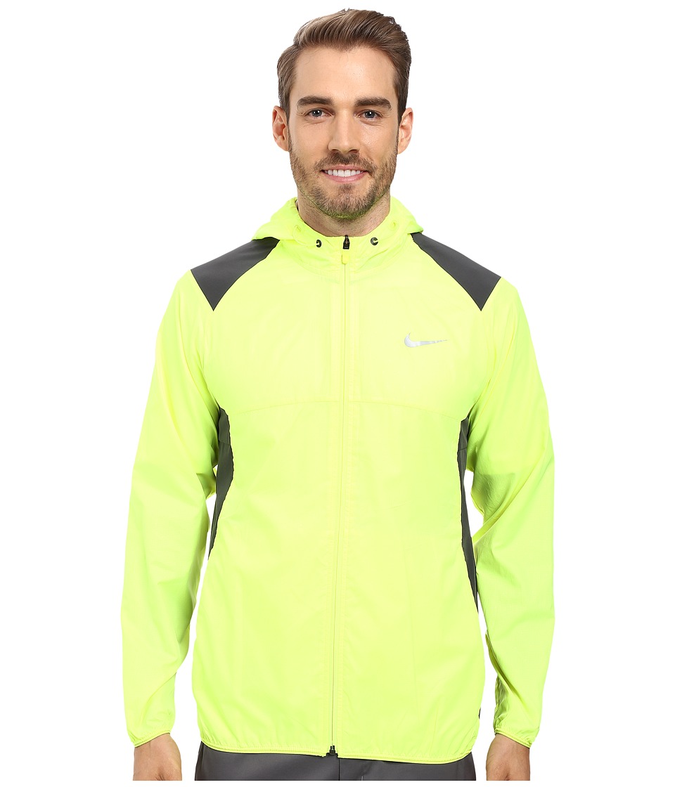 Nike Golf Printed Packable Hooded Jacket (Volt/Reflective Silver) Men