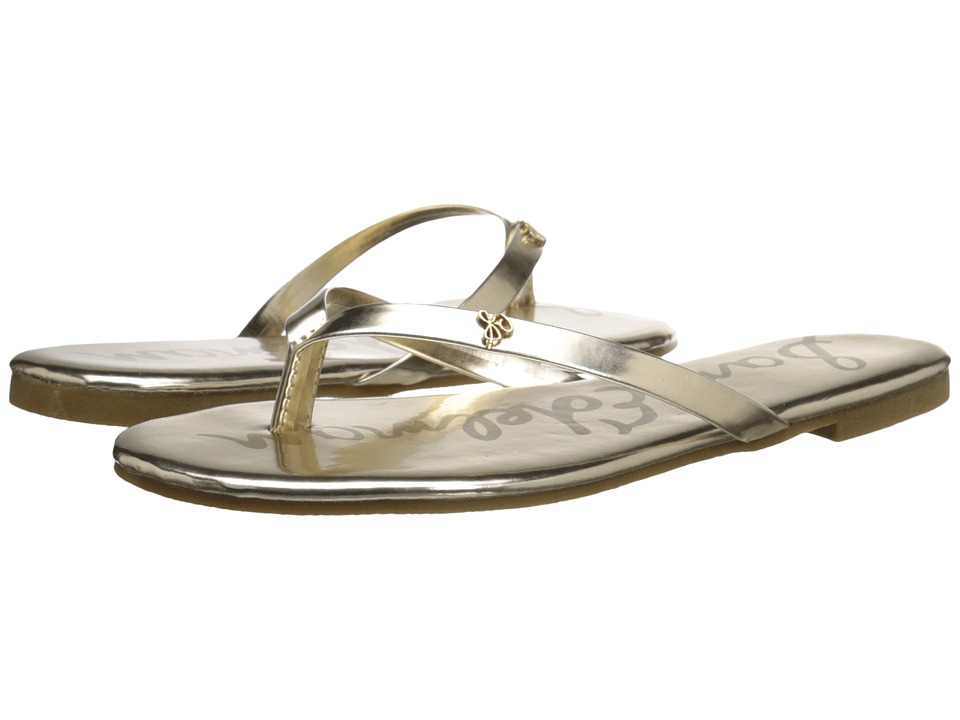 Sam Edelman Kids Olivia Charm Thong (Little Kid/Big Kid) (Gold Metallic) Girl