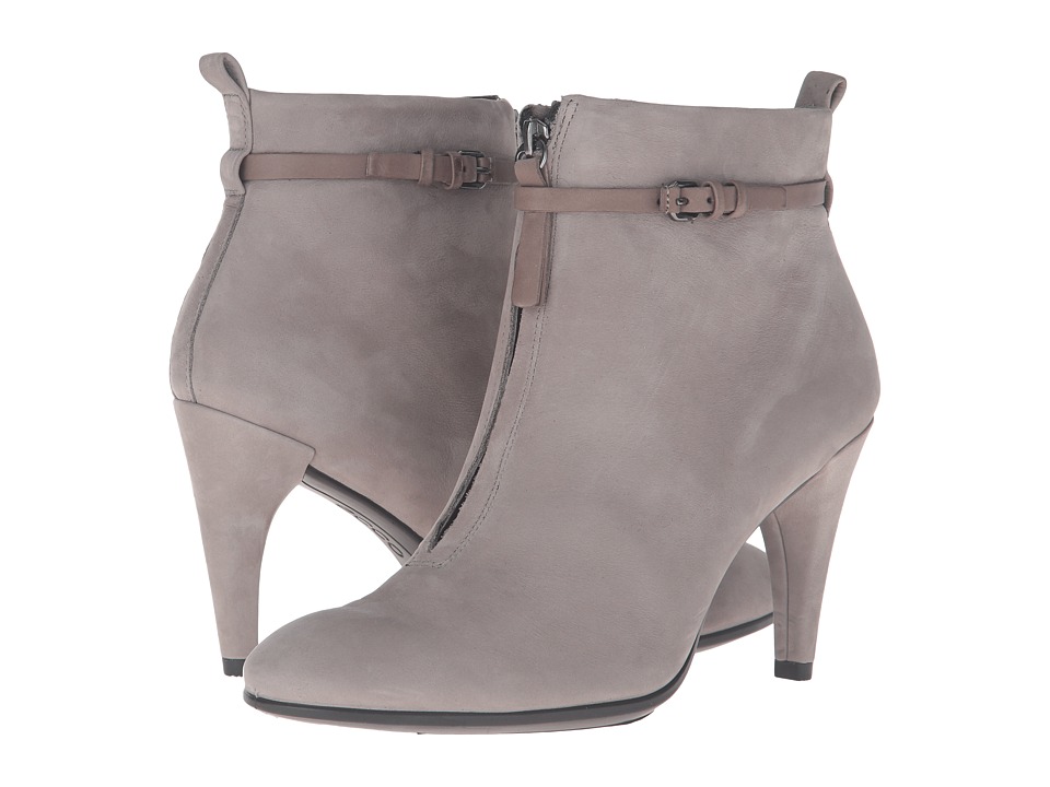 ECCO Shape 75 Sleek Ankle Boot (Warm Grey/Warm Grey Calf Nubuck/Cow Nubuck) Women