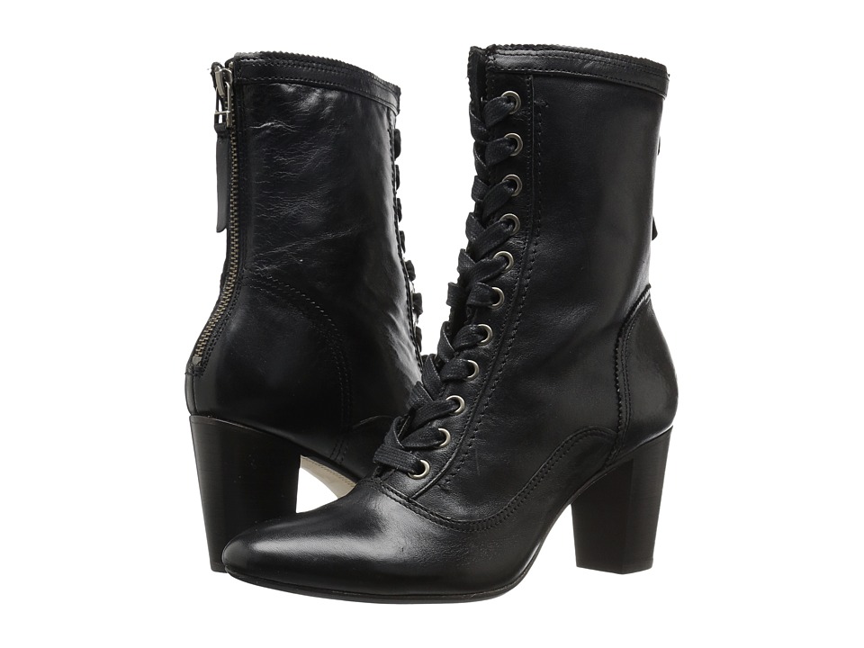 Johnston & Murphy Adaline Bootie (Black Italian Washed Leather) Women