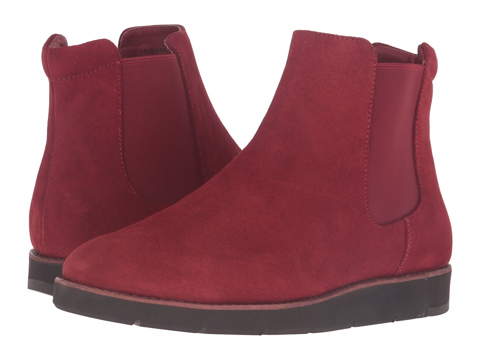Johnston & Murphy Bree Gore Ankle Boot (Dark Red Italian Waterproof Suede/Dark Red Waterproof Gore) Women