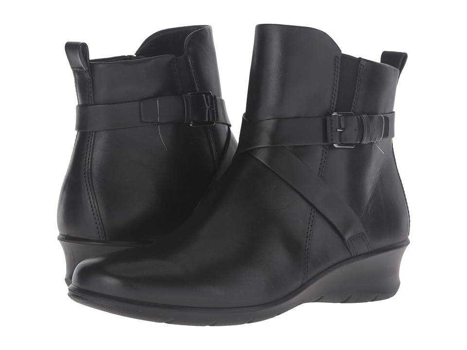 ECCO Felicia Ankle Buckle (Black Cow Leather) Women