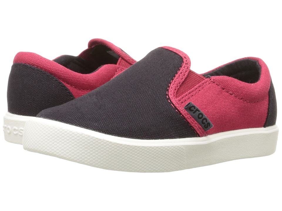 Crocs Kids CitiLane Novelty Slip-On Sneaker (Toddler/Little Kid) (Black/Pepper) Boys Shoes