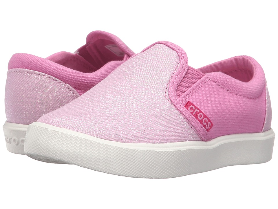 Crocs Kids CitiLane Novelty Slip-On Sneaker (Toddler/Little Kid) (Carnation/Party Pink) Boys Shoes