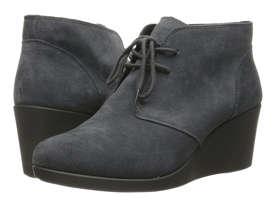 crocs women's leigh suede wedge shootie boot