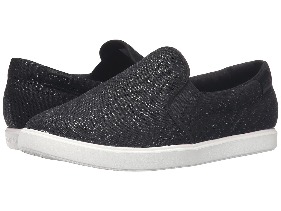 UPC 887350785111 product image for Crocs - CitiLane Slip-On Sneaker (Black Shimmer) Women's Slip on  Shoes | upcitemdb.com