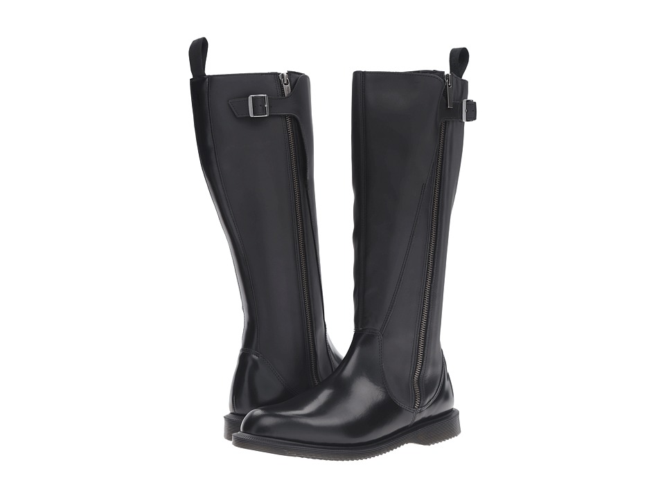 Dr. Martens Chianna Knee High Boot (Black Polished Smooth) Women