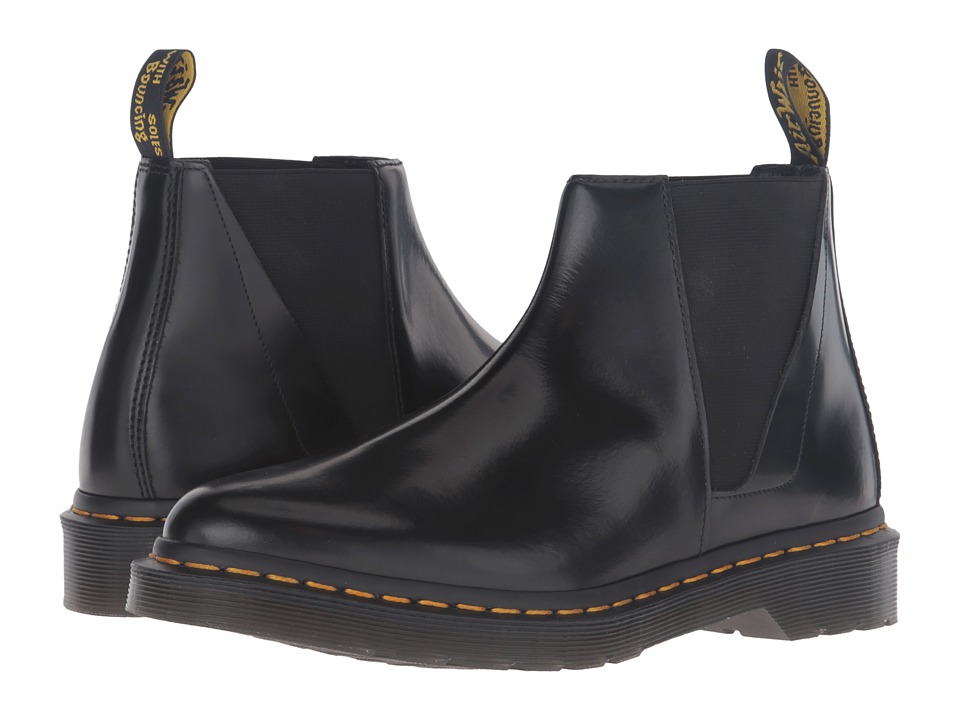 Dr. Martens Bianca Low Shaft Zip Chelsea (Black Polished Smooth) Women